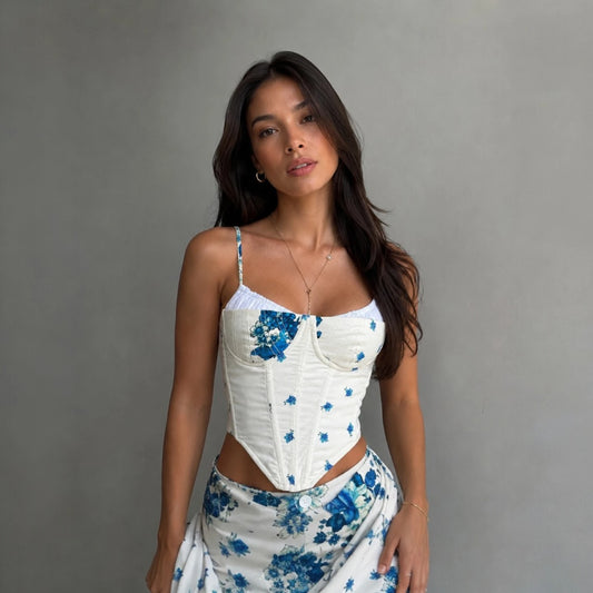 Urban Print Top Pants Women Set Sling Backless Slash Neck Blouse Wide Leg Trousers 2026 Spring Summer Holidays Lady Outfit